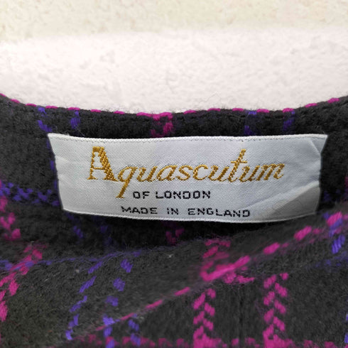 アクアスキュータム AQUASCUTUM イングランド製 チェック スカート レディース